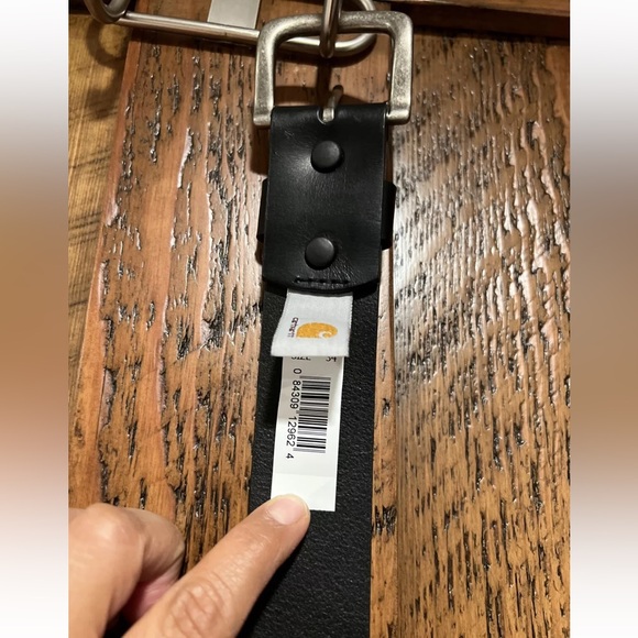 Carhartt Journeyman Belt Black 34 Full Grain Leather Career Minimalist NWT - Picture 6 of 16